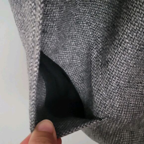 Theory Mens Sz. L Gray Coat Clarence RF Twist Wool Zip Snap Closure See Desc. - Picture 6 of 14